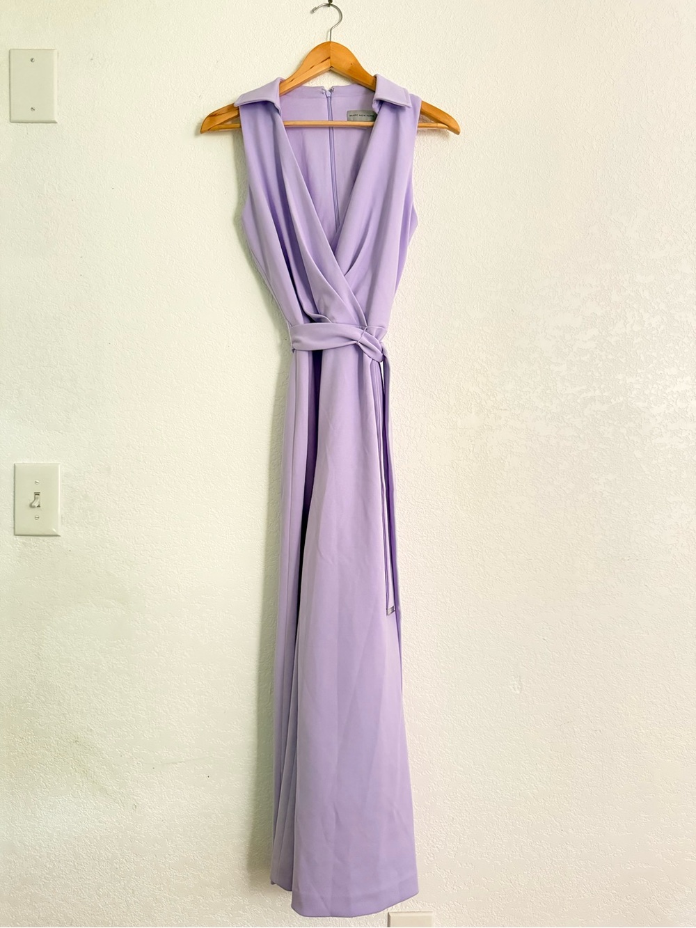 Marc New York Lavender Wrap Jumpsuit with Tie Waist
